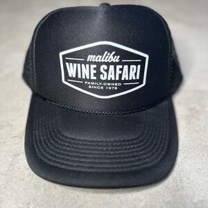 Malibu Wine Safari Black Trucker Hat